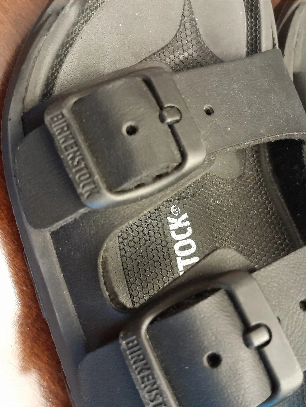 Birkenstock Kids Black Two-Strap Adjustable Sandals EU31/US13